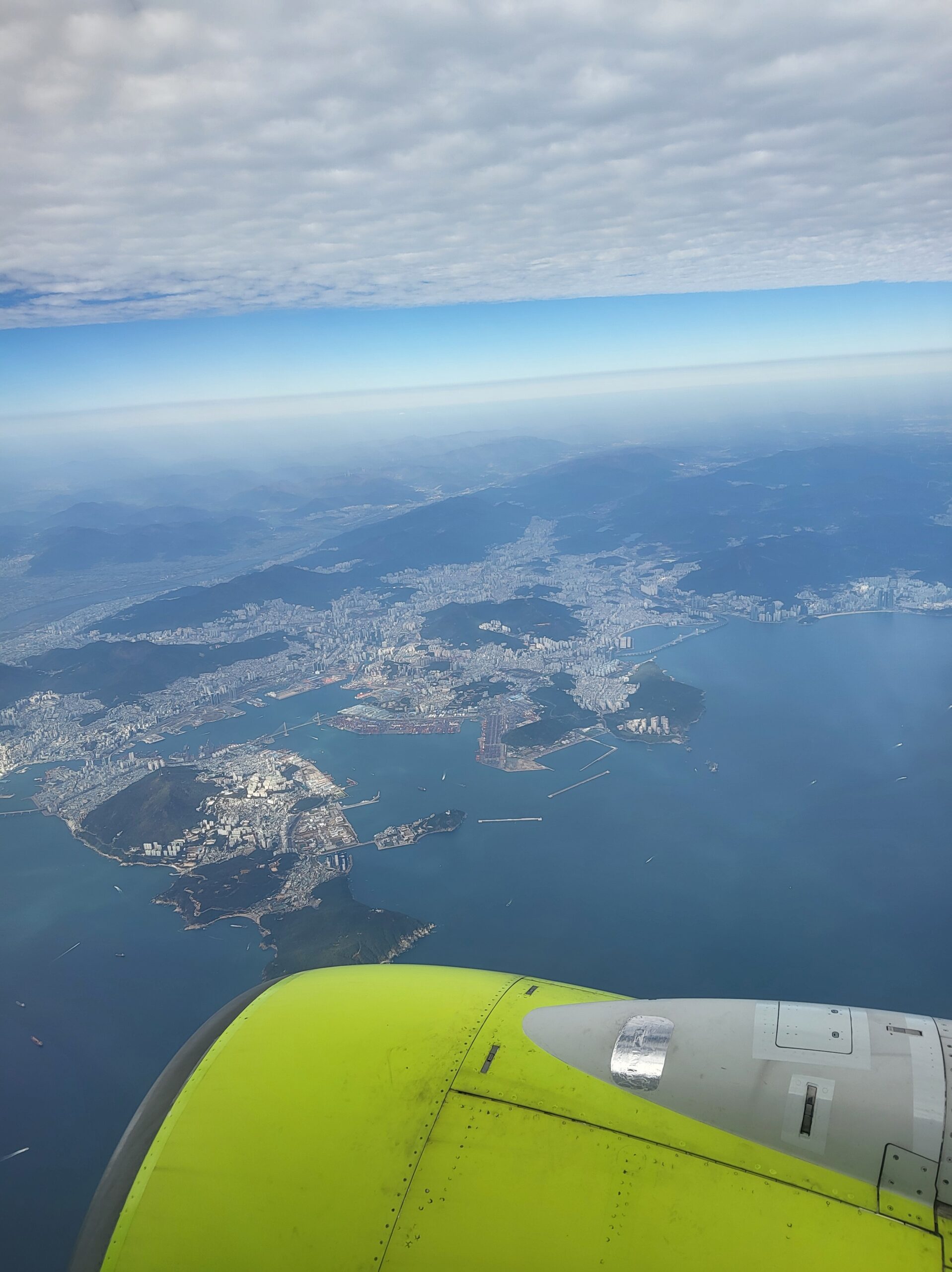 ジンエアー機内から外を眺めた景色